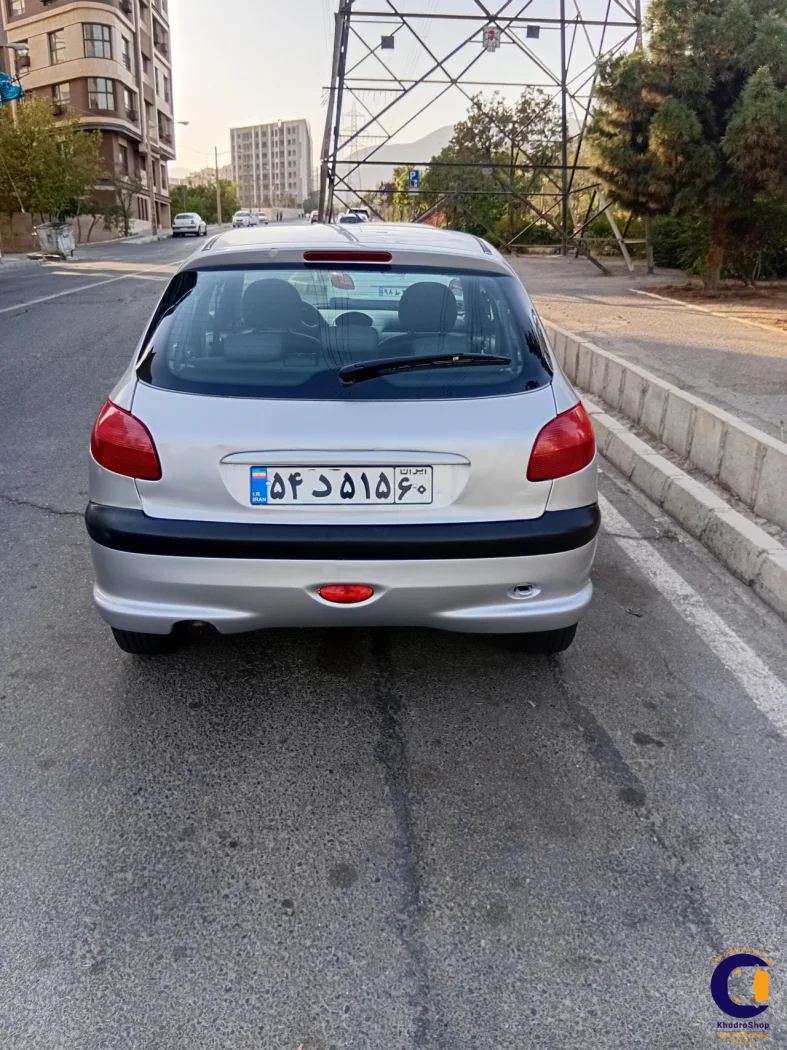 نمای 2 از خرید پژو 206 تیپ ۲ مدل 2005-1384 مدل 2005-1384 رنگ نقره ای نقدی و اقساطی در خودروشاپ
